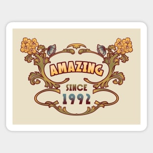 AMAZING SINCE 1992 art nouveau vintage retro 90s Sticker